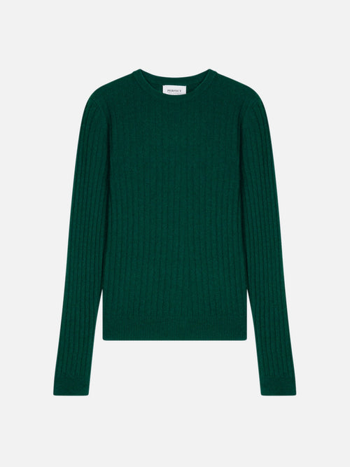 Pull Col Rond - Bella - Vert Anglais
