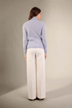 Jersey Cuello Vuelto - Bise - Azul Marfil