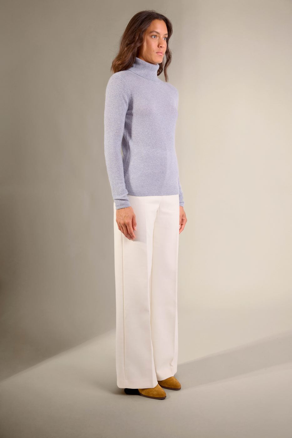 Jersey Cuello Vuelto - Bise - Azul Marfil