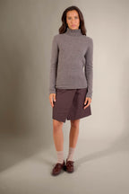 Pull Col Roulé 4 Fils Willow - Écorce Chiné