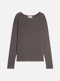 Boat Neck Jumper - Criou - Heathered Bark