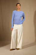 Pull Col Rond Whitney - Bleu Pastel