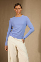 Pull Col Rond Whitney - Bleu Pastel