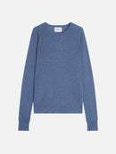 Pull Col Rond - Etret - Petrole Chiné