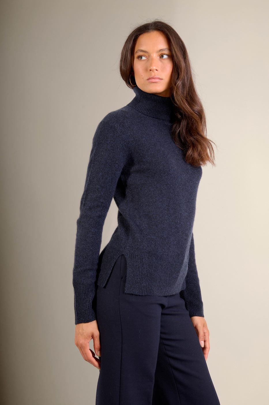 Tracy Roll Neck Jumper - Caviar