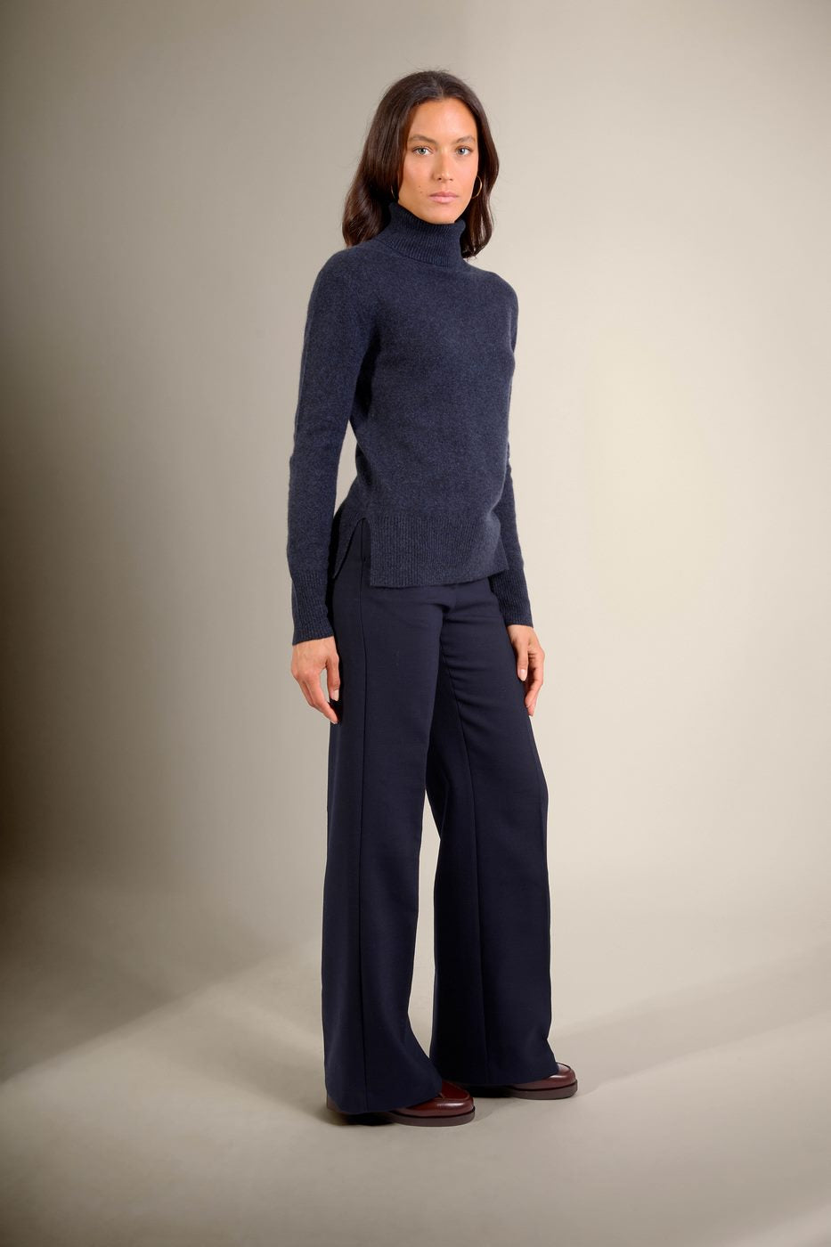 Tracy Roll Neck Jumper - Caviar