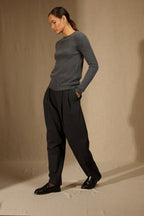 Pull Col Rond Kylie - Anthracite Chiné