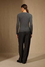 Pull Col Rond Kylie - Anthracite Chiné
