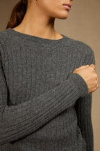 Pull Col Rond Kylie - Anthracite Chiné