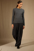 Pull Col Rond Kylie - Anthracite Chiné