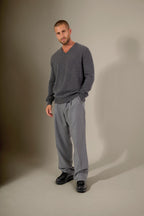 Pull Col V Alexander - Anthracite Chiné
