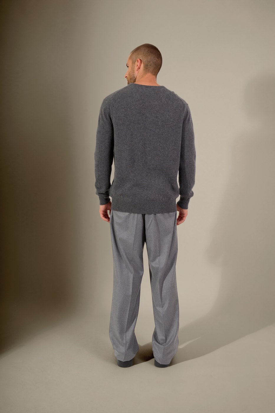 Pull Col V Alexander - Anthracite Chiné