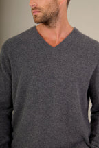 Pull Col V Alexander - Anthracite Chiné