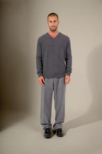 Pull Col V Alexander - Anthracite Chiné