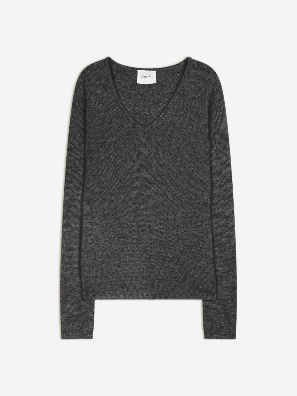 Pull Col V 4 Fils Gaby - Anthracite Chiné