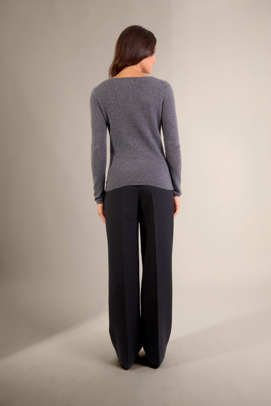 Pull Col Rond Oprah - Anthracite Chiné