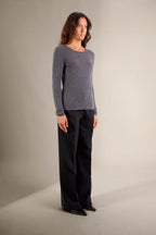 Pull Col Rond Oprah - Anthracite Chiné