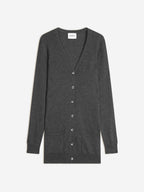 Cardigan Col V Pearl - Anthracite Chiné