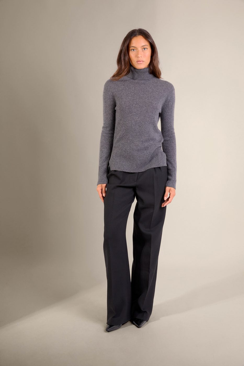 Pull Col Roulé Tracy - Anthracite Chiné