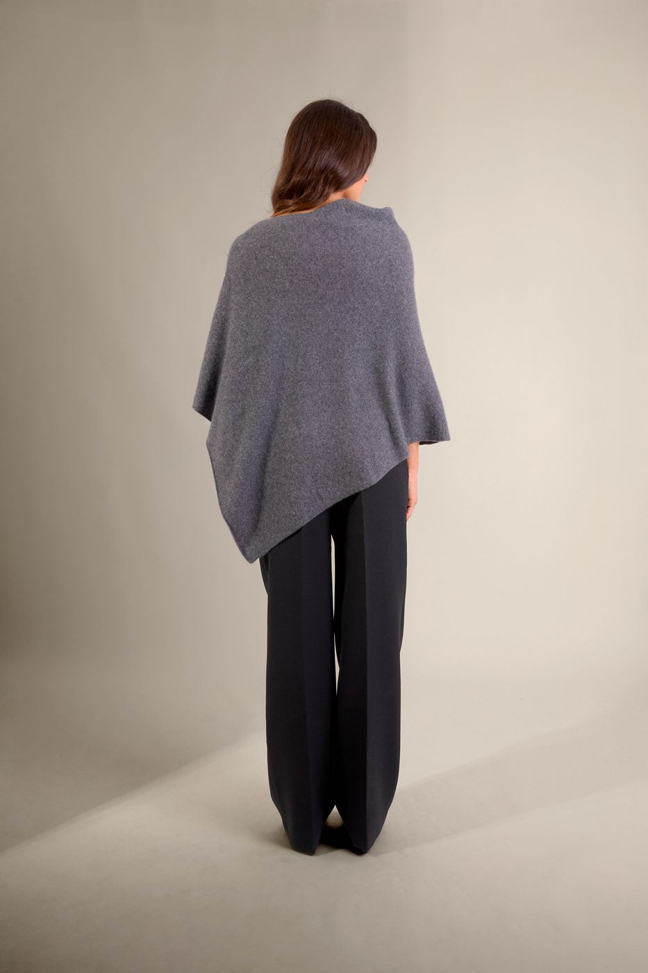 Poncho 4 Fils Georgia - Anthracite Chiné