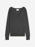 Penelope V-Neck Jumper - Heather Charcoal