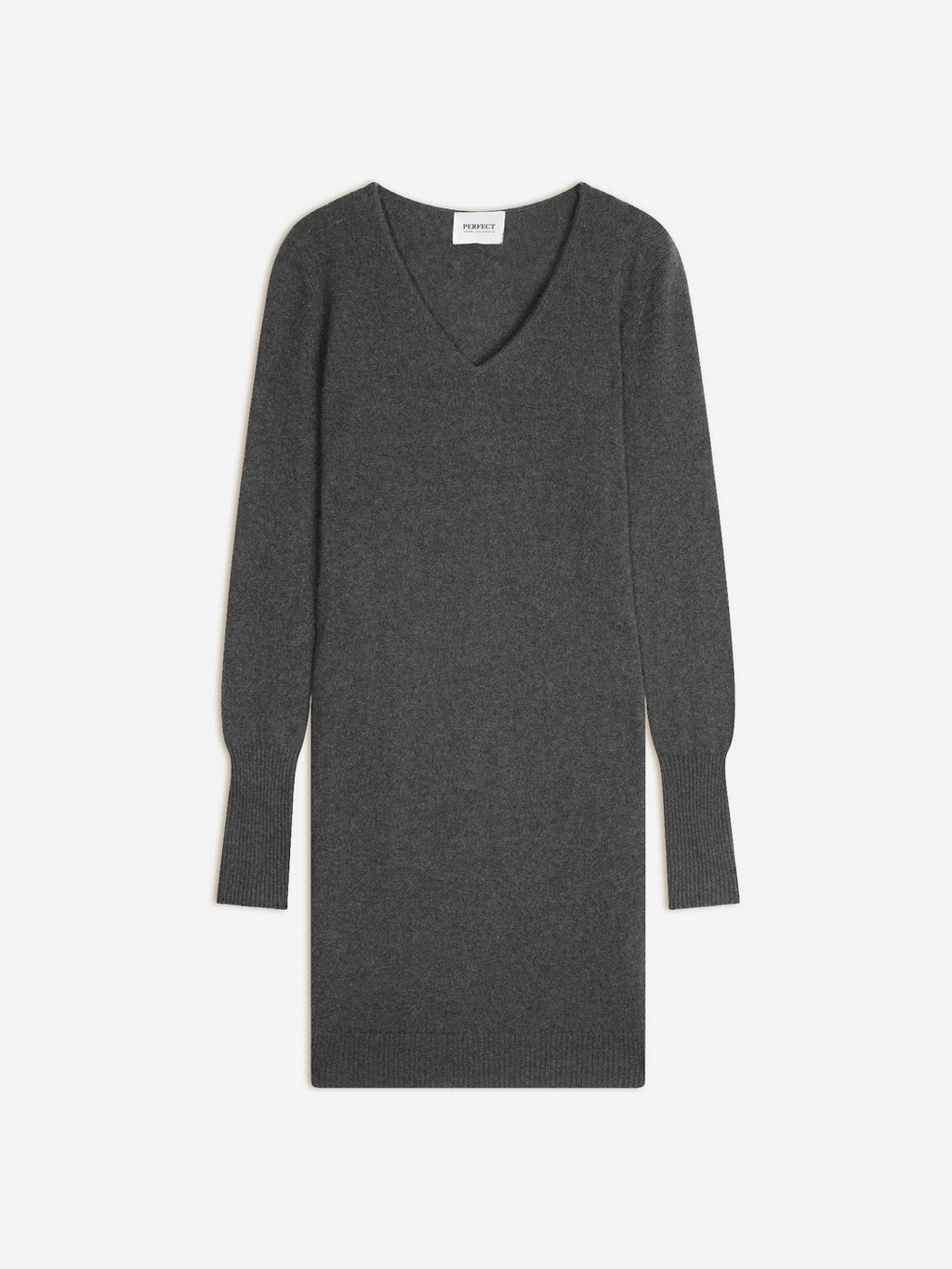 Robe Col V Joy - Anthracite Chiné