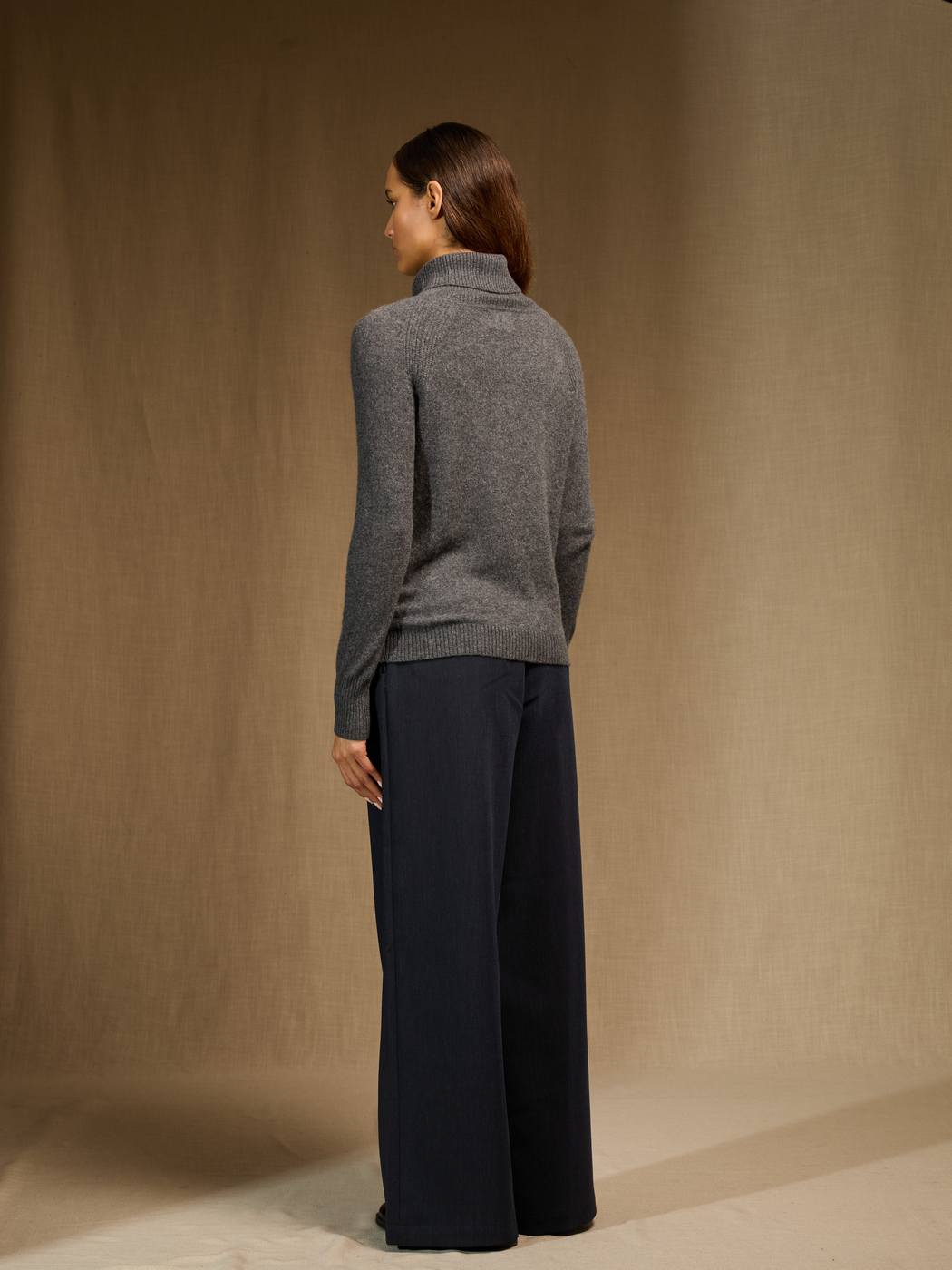 Pull Col Roulé Florivien - Anthracite Chiné