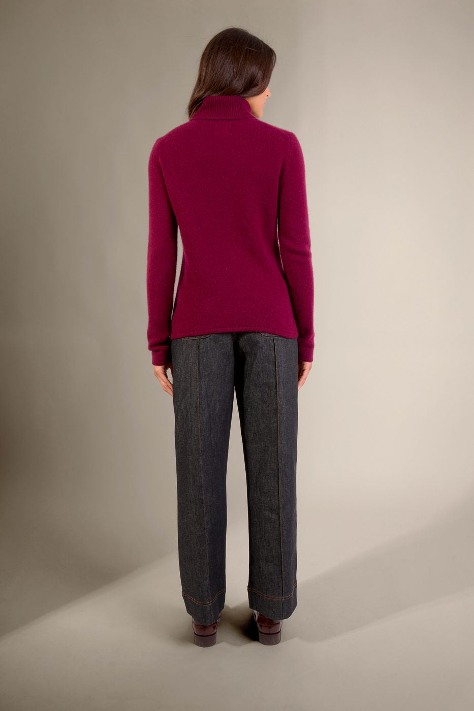 Pull Col Roulé 4 Fils Willow - Bordeaux