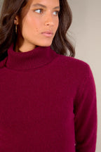 Pull Col Roulé 4 Fils Willow - Bordeaux