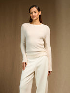 Pull Col Rond Whitney - Ivoire
