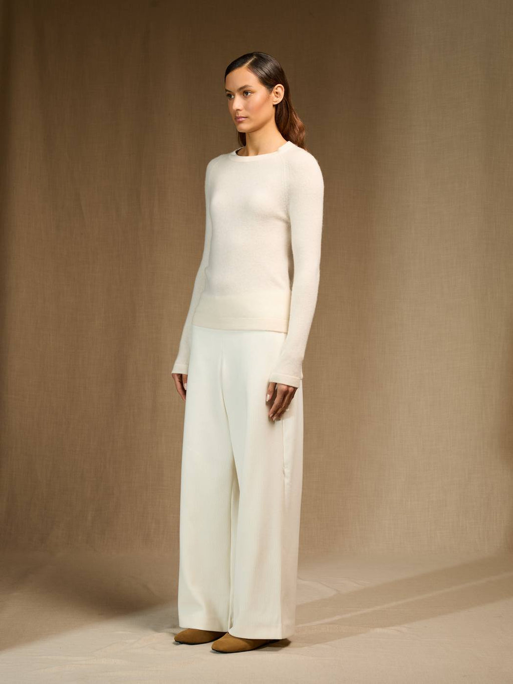 Pull Col Rond Whitney - Ivoire
