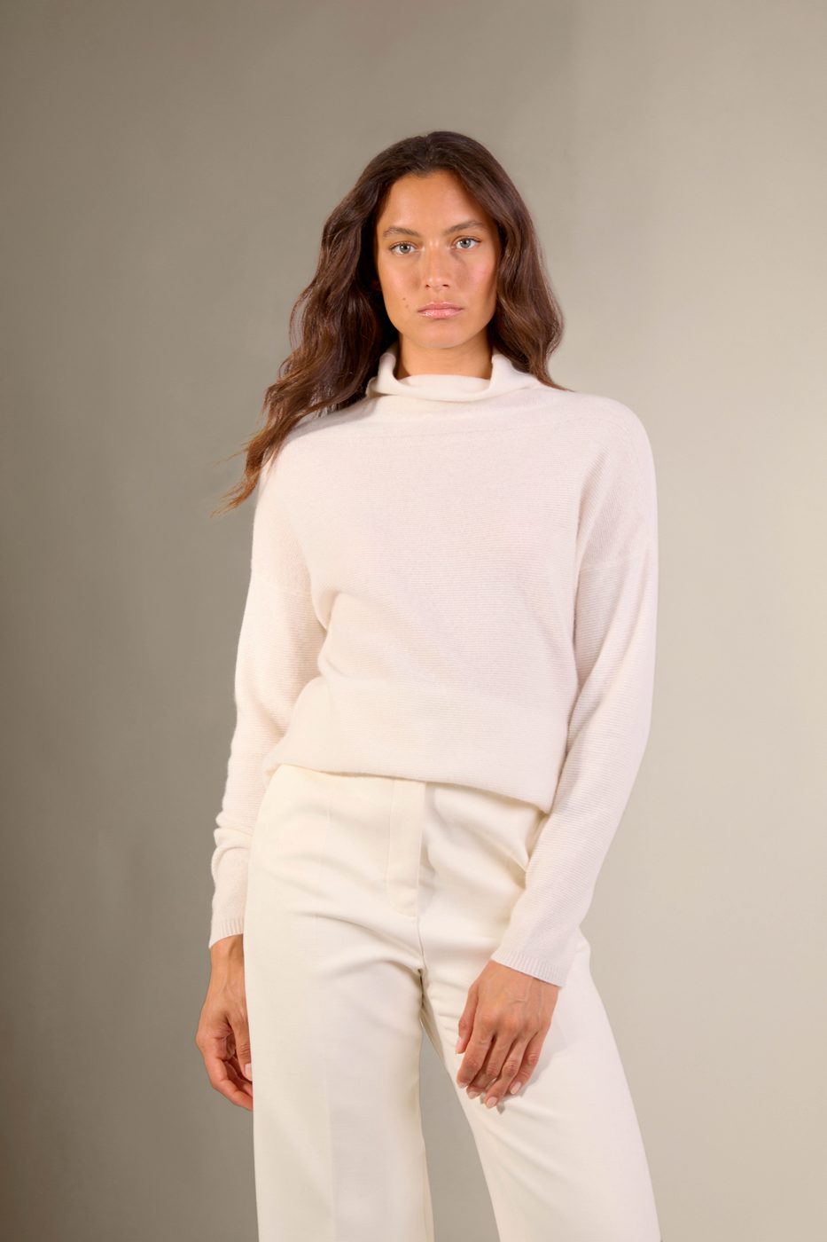 Pull Col Roulé Cevaro - Ivoire