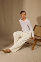 Pull Col Rond Amvira - Neige