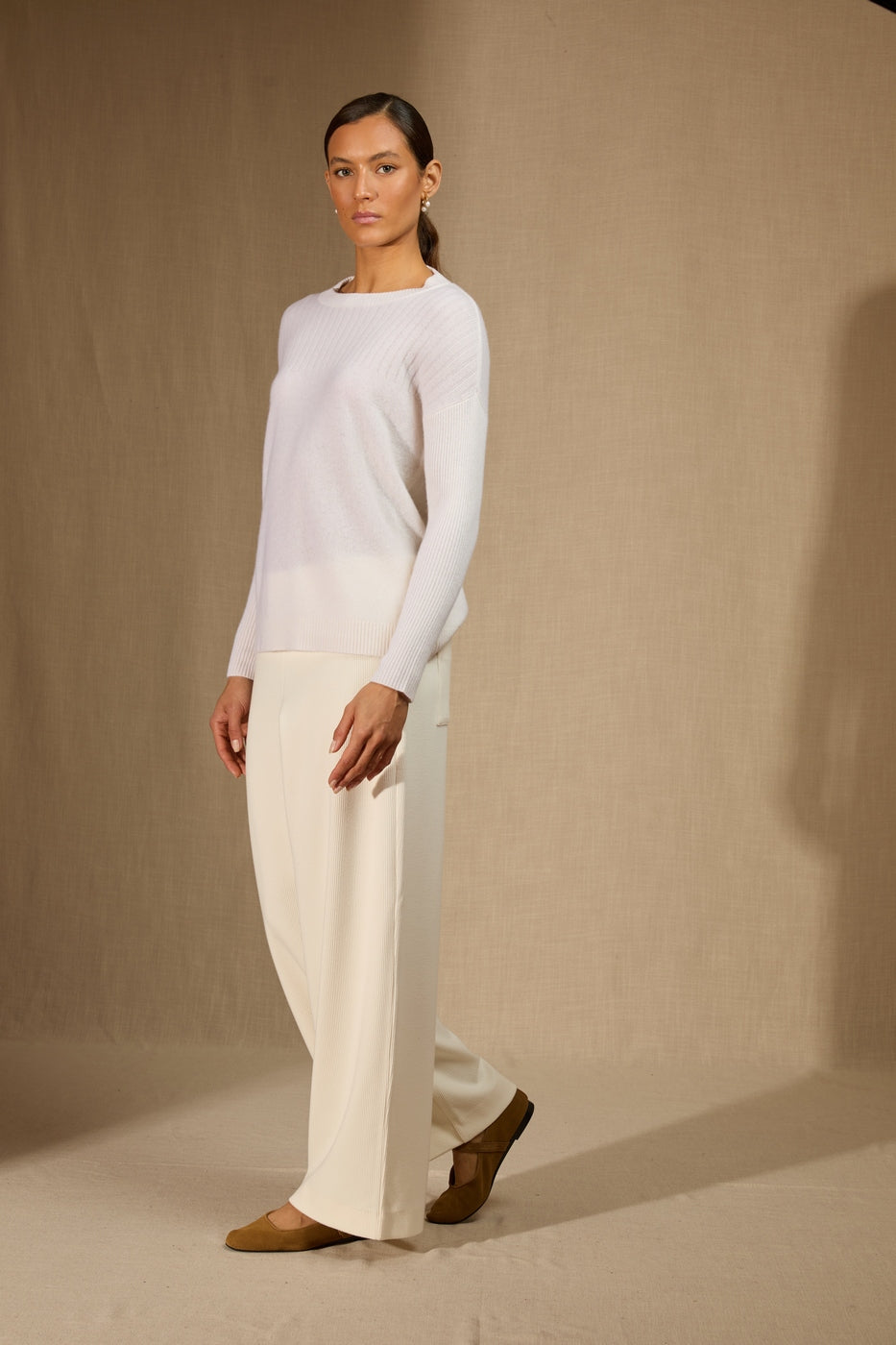 Pull Col Rond Amvira - Neige