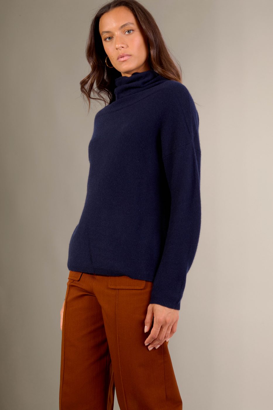 Pull Col Roulé Cevaro - Marine