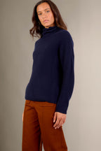 Pull Col Roulé Cevaro - Marine