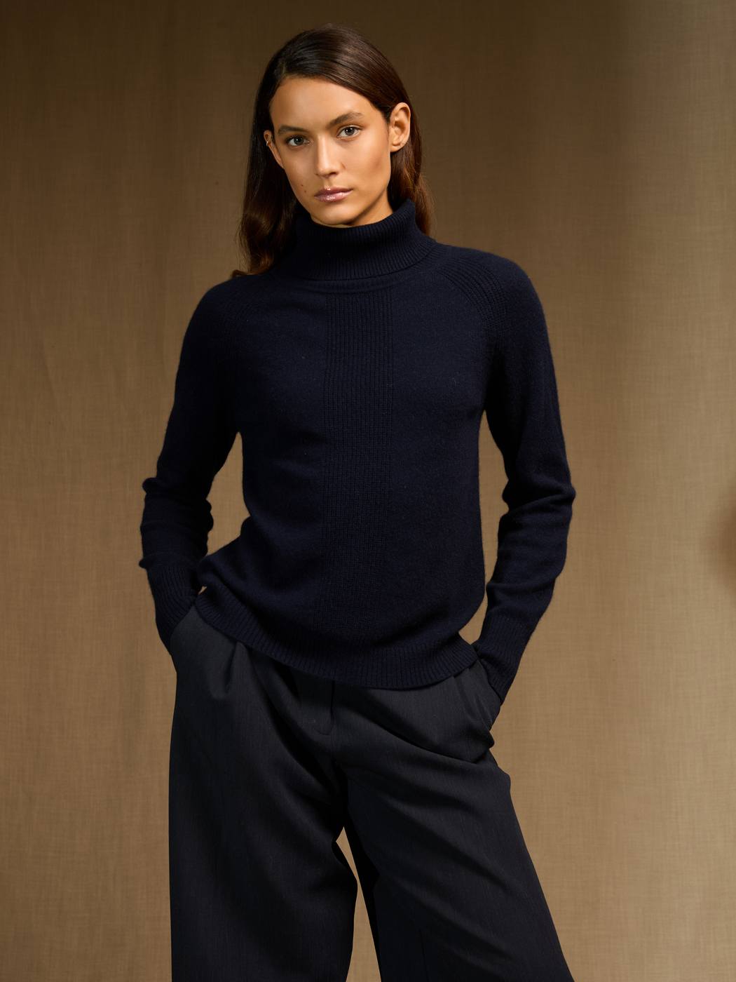 Turtleneck Sweater - Lilly - Navy