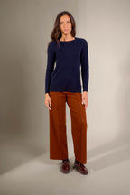 Crew Neck Sweater - Daria - Navy