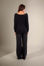 Pull Col Bateau Sasha - Noir