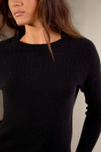Crew Neck Sweater - Daria - Black