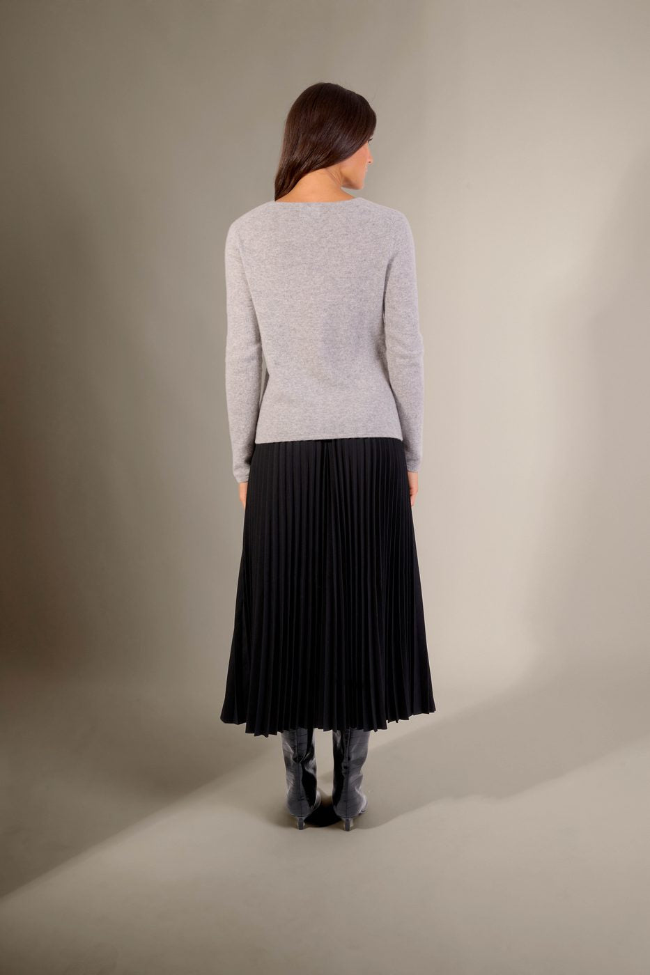 V-Neck Cardigan - Paige - Heather Cloud