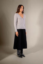 V-Neck Cardigan - Paige - Heather Cloud