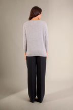 Batwing Sweater - Molly - Heathered Cloud