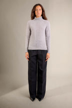 Turtleneck Sweater - Lilly - Heather Cloud