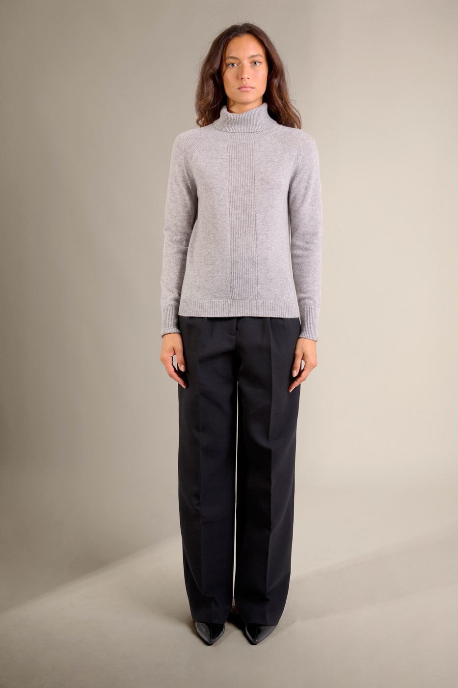 Turtleneck Sweater - Lilly - Heather Cloud