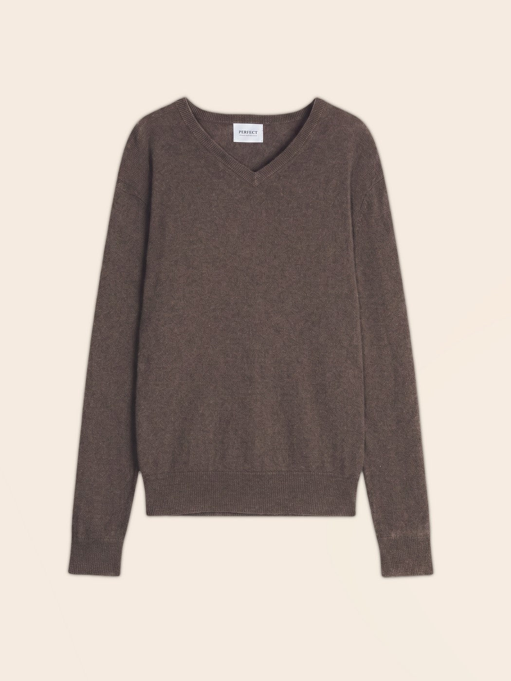 Pull Col V Alexander - Taupe Chiné