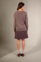 Pull Col V Penelope - Taupe Chiné
