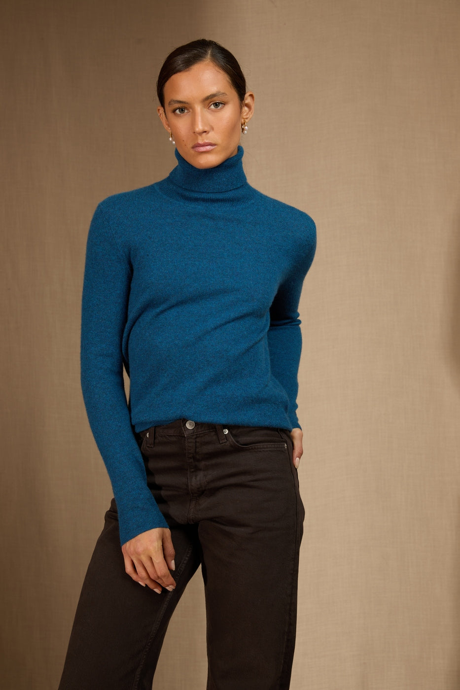 Turtleneck Sweater - Ashley - Atlantic Heather