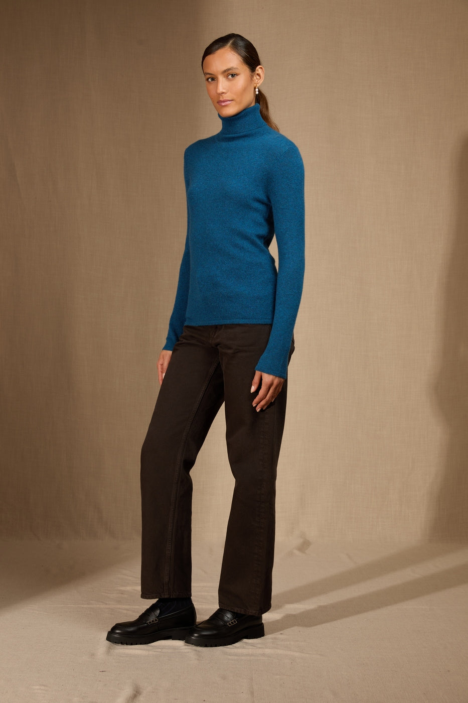 Turtleneck Sweater - Ashley - Atlantic Heather