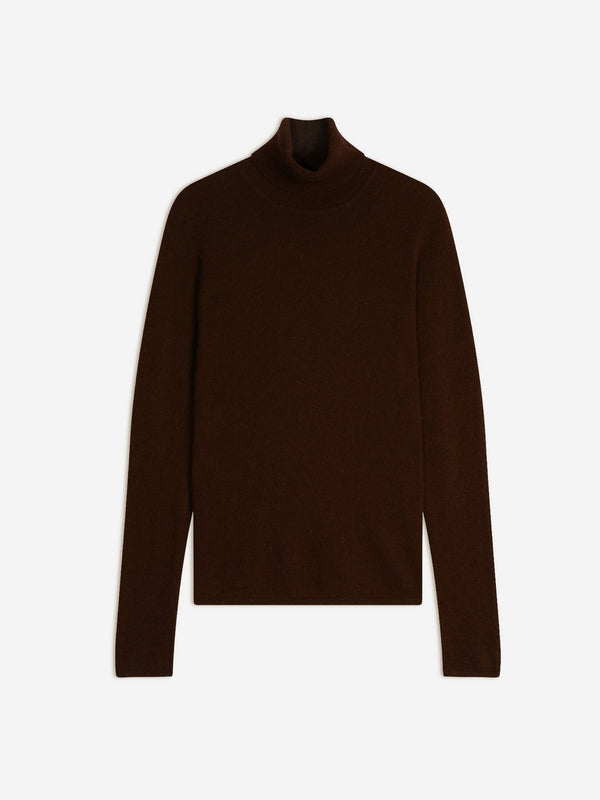 Ashley Roll-Neck Jumper - Coffee